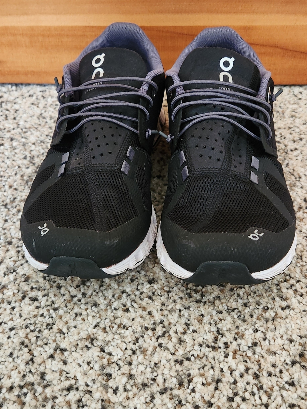 On Running Women's Black and Purple Athletic Sneakers